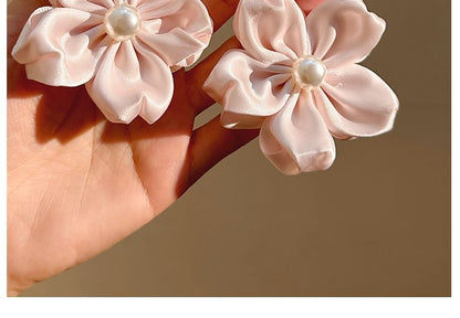 / Pearl Set Hair Faux Flower Clip