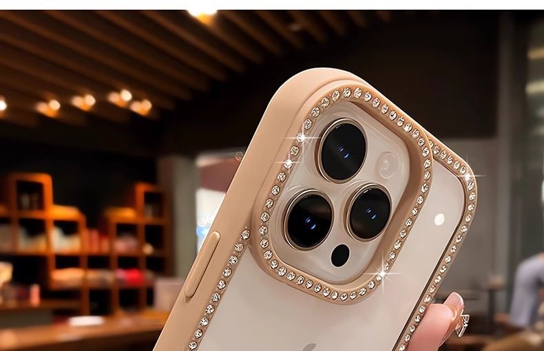 透明ケース iPhone ラインストーン