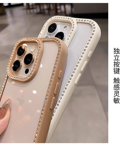 透明ケース iPhone ラインストーン