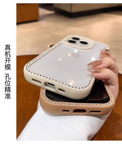 透明ケース iPhone ラインストーン