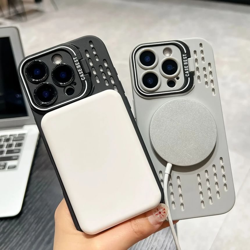with MagSafe) (Compatible iPhone Magnetic Perforated Case