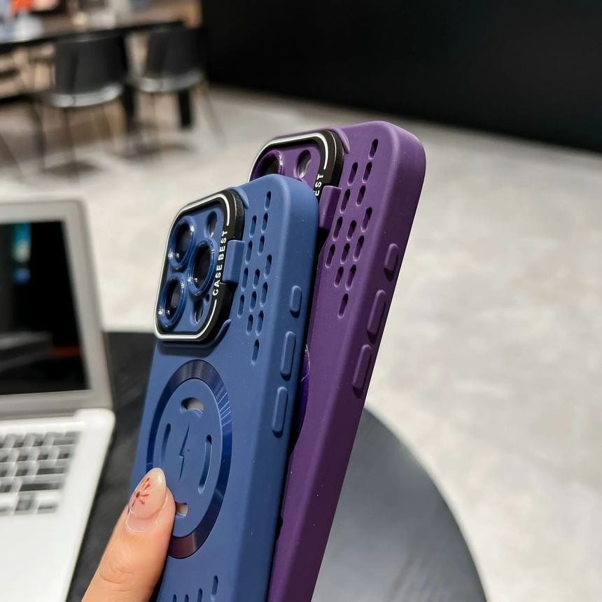 with MagSafe) (Compatible iPhone Magnetic Perforated Case