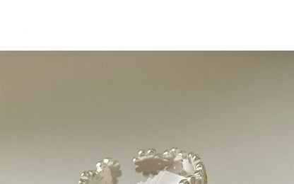Open Daisy Sterling Silver Enamel 925 Ring