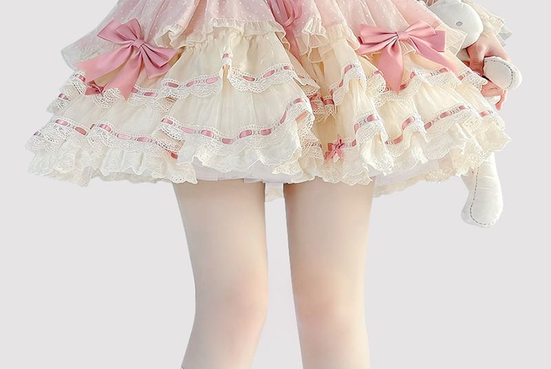 Bow High Knee Sheer Socks