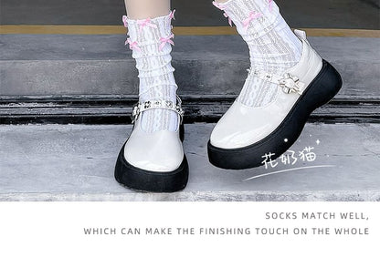 Plain Bow Short Socks