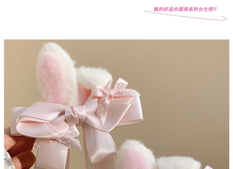 / Hair Ear Rabbit Clip Bow Set