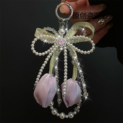 with Faux Pad Lanyard Pearl Phone