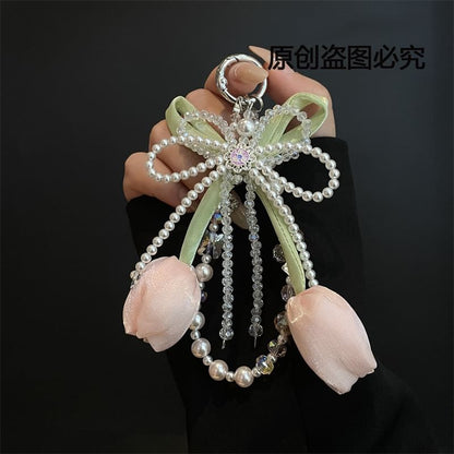 with Faux Pad Lanyard Pearl Phone