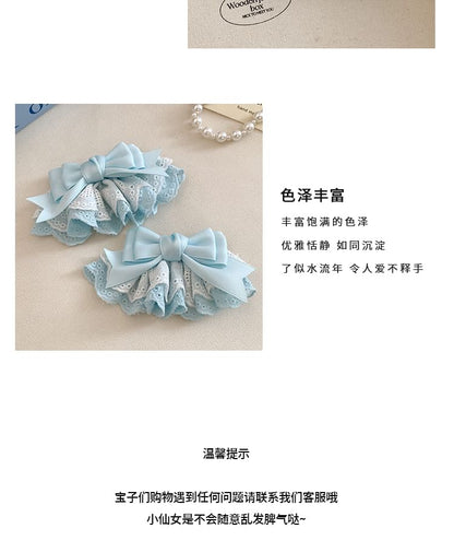 / Bow Lace Set Clip Hair