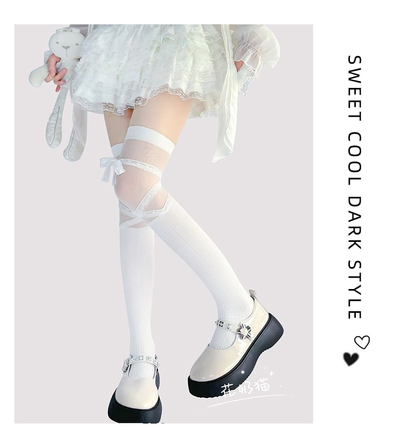 Bow Over-the-Knee Socks