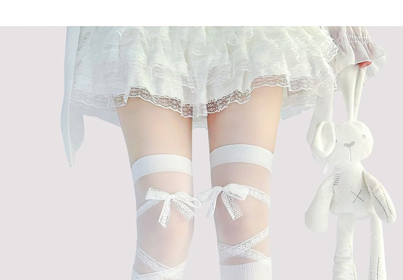Bow Over-the-Knee Socks