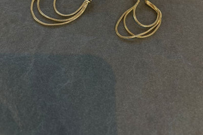 925 Layered Silver Hoop Sterling Earring