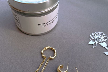 Plain Hoop Sterling Earring Chain Ear Cuff Silver + Set: 925
