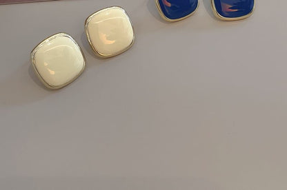 Silver Earring 925 Sterling Square Stud