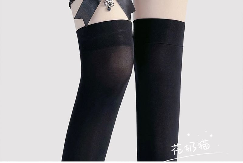 Garter Rhinestone Bow Cross