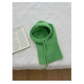 Knit Balaclava Plain Drawstring