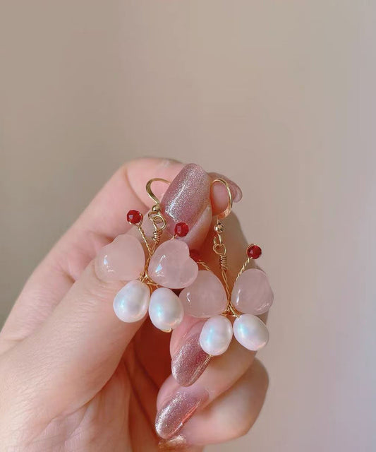 Overgild Earrings Butterfly Sterling Silver Drop Crystal Pearl Modern Gold