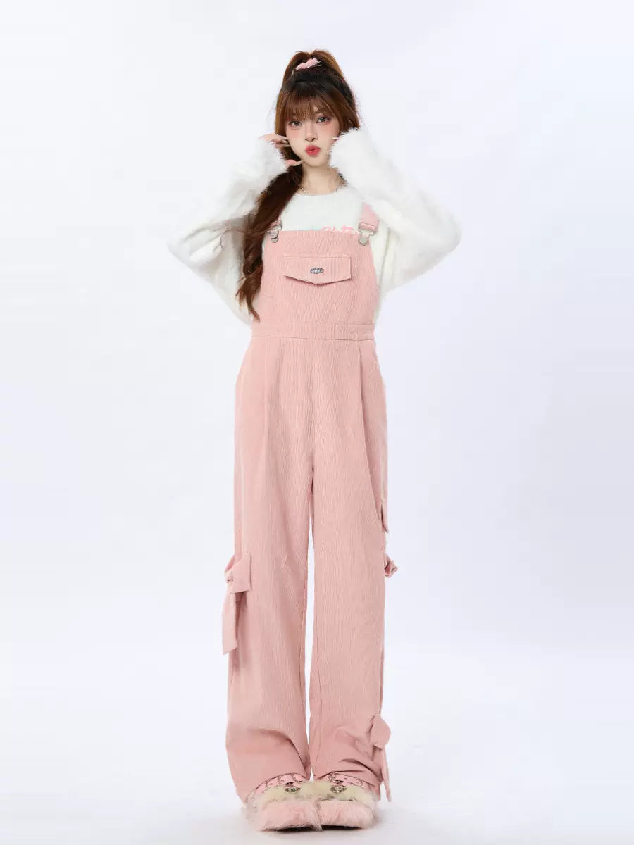 Ribbon Corduroy Overalls