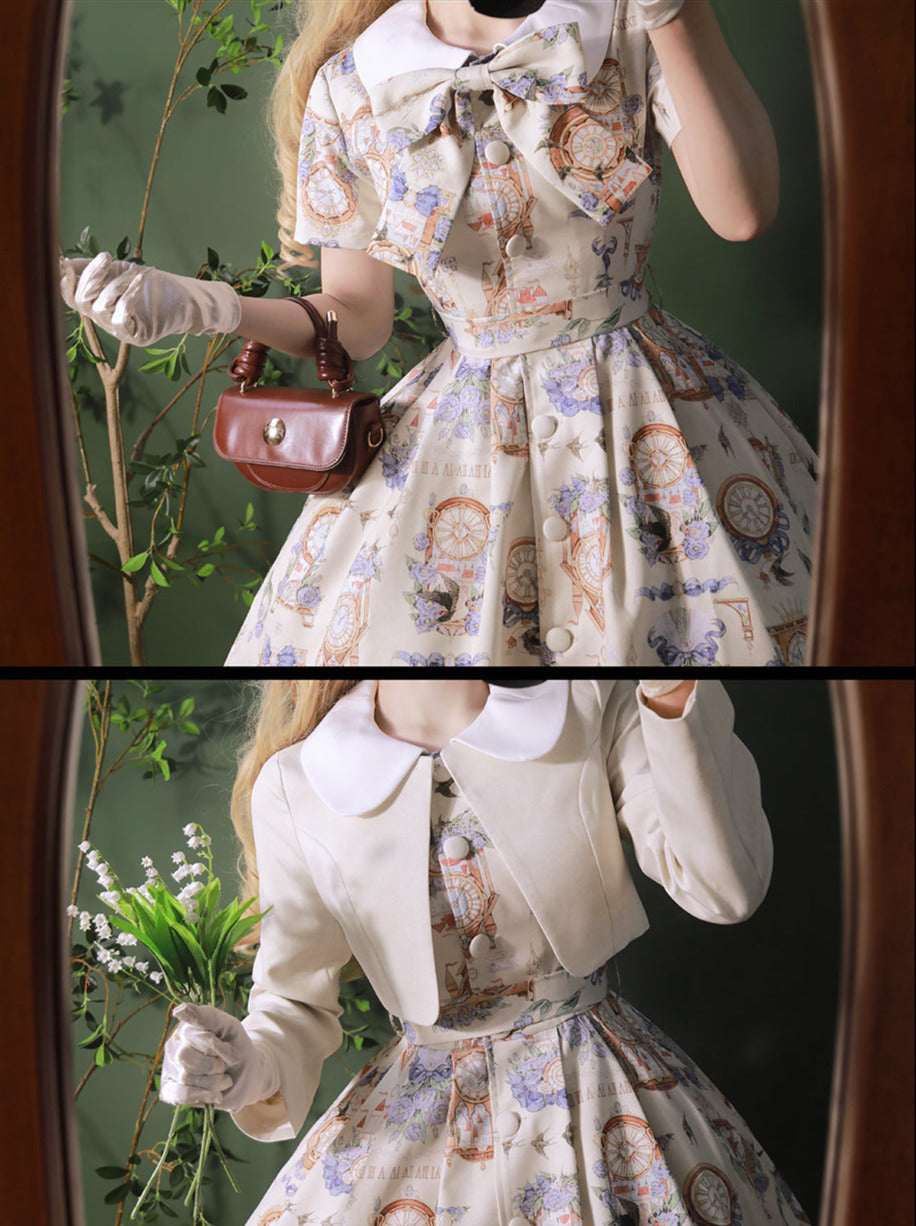 Print Legant Jacket Dress Classical Set Echo Eternal Echo Lotor
