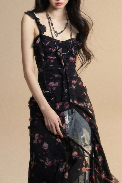 Chiffon Top Asymmetrical Wildflower Reservations Camisole