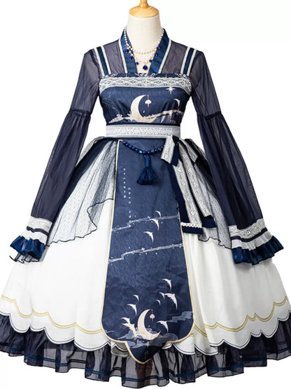 Ensemble Lolita Night Crescent Moon Robe suspendue