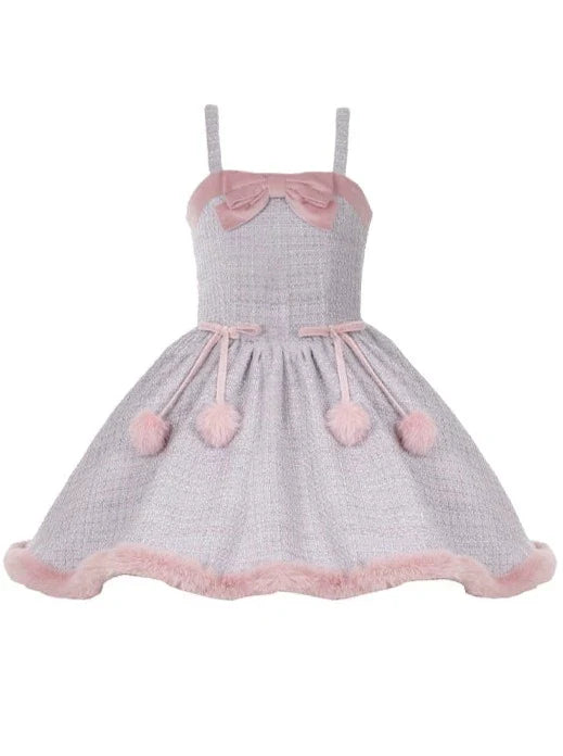 Tweed Fur Dress Fur + Sweet Cape