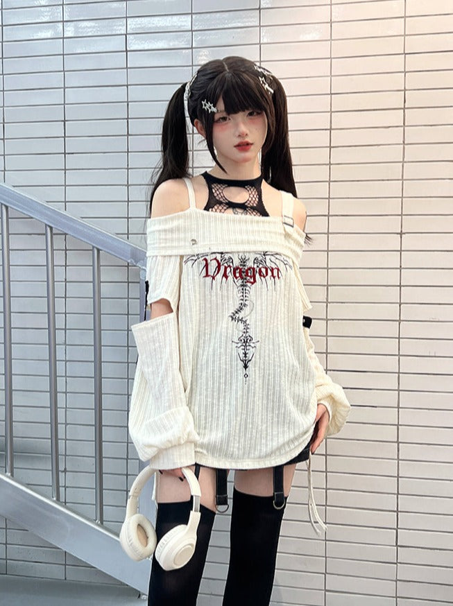 Off-the-shoulder Top Rock Punk