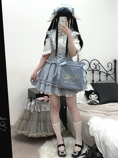 Race Shear Shoulder Cape Mine Ribbon Shirt