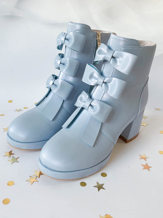 Ribon Sweet toe Boots Short Round