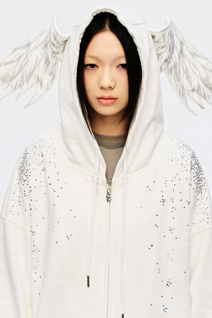 Angel Hoodie Starburst Sweatshirt