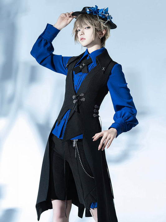 Gilet long et élégant style rétro Prince Dark