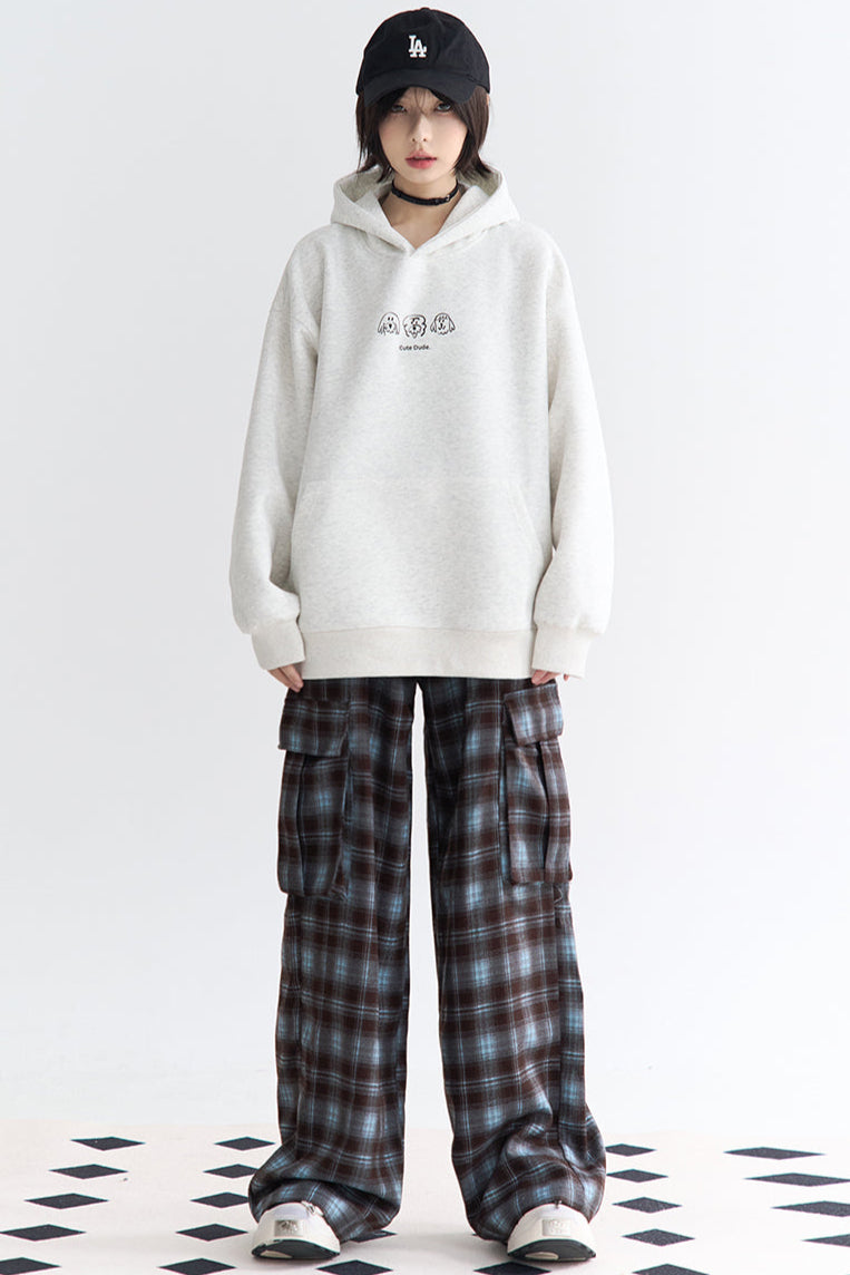Pants Waist Check High Wide