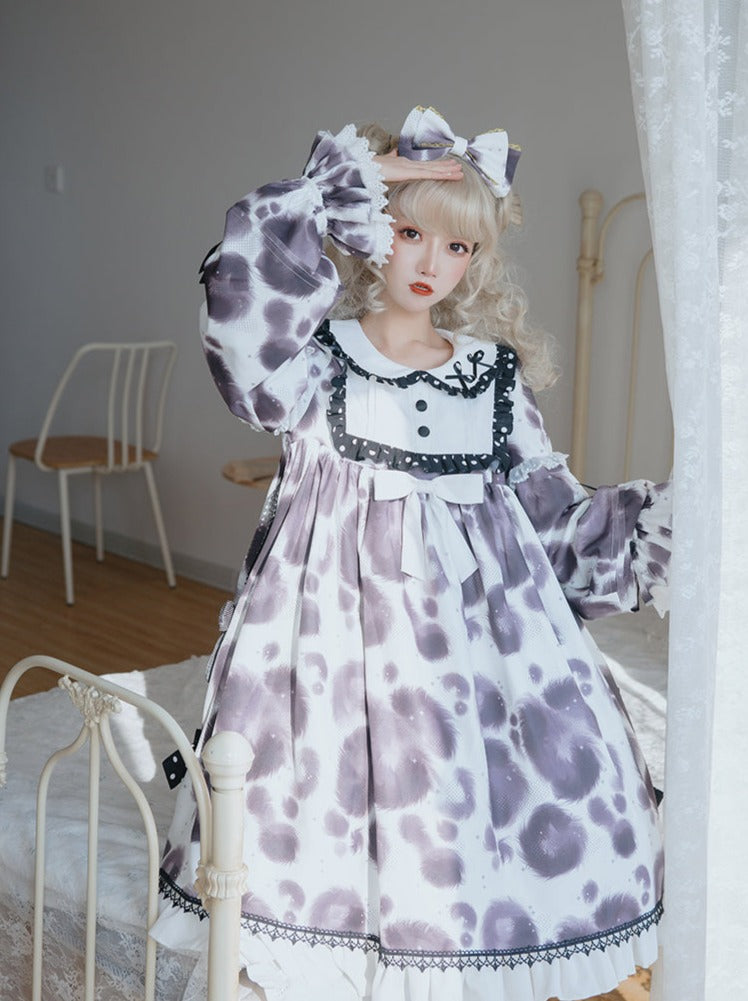 Leopard Dress Voluminous Dot Lolita