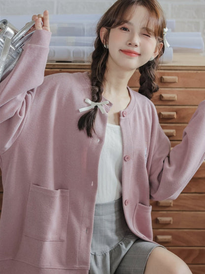Veste ample et poussiéreuse rose à manches et épaules tombantes