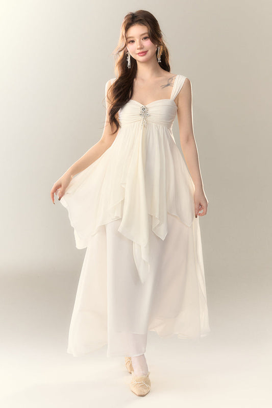 New Irregular Dress Coast Rhinestone Floating