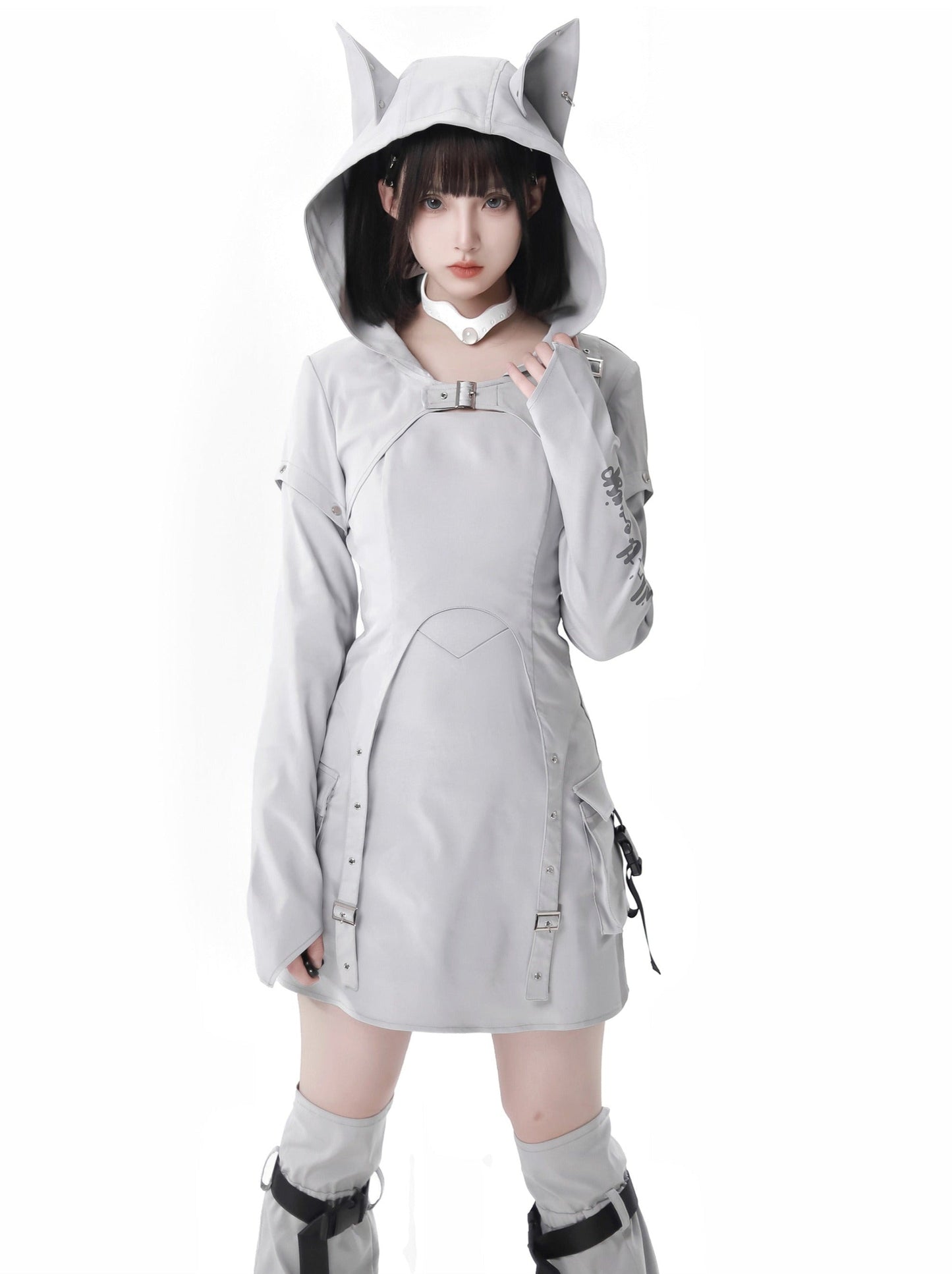 Suit Camouflage Detachable Design Hoodie Original Sleeve Wolf