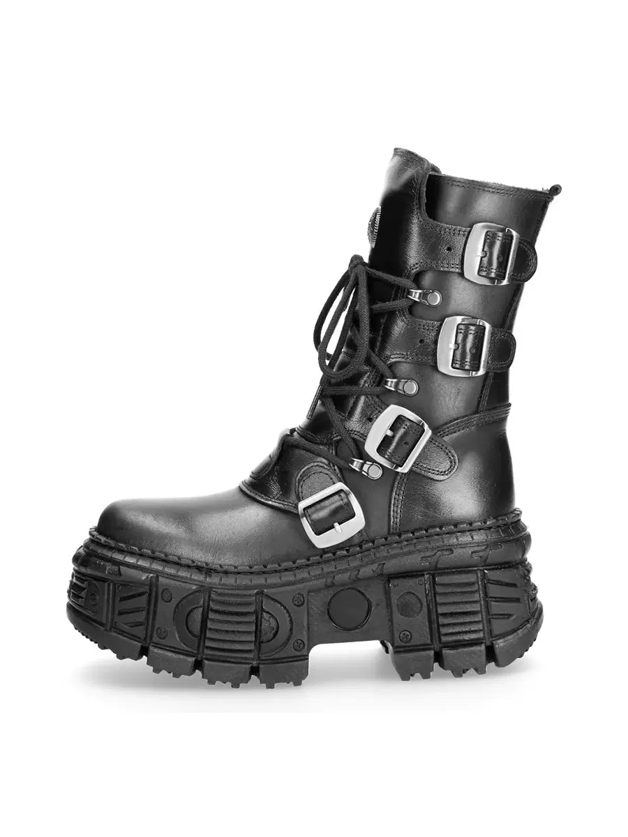 Sole Style Power Boots Metal Half Street Punk Dark