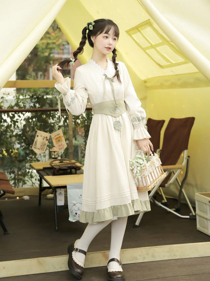 Dress Chinese Cardigan Retro Short Lolita