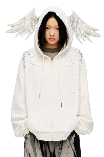 Angel Hoodie Starburst Sweatshirt