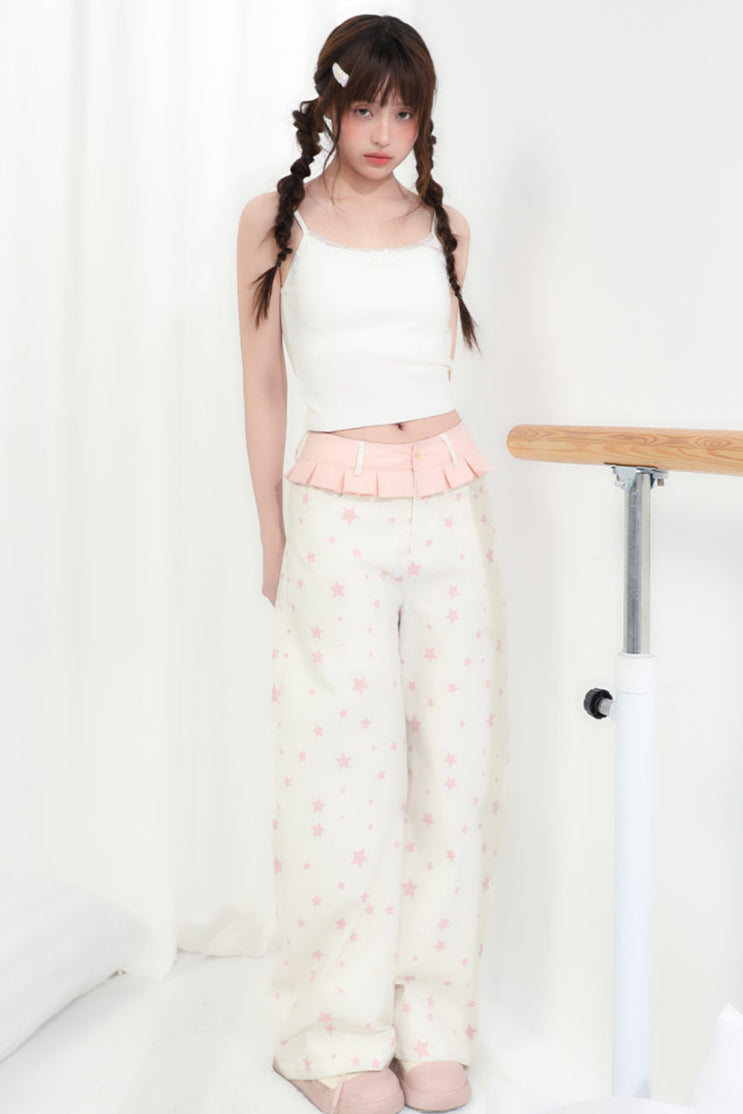 Shake Pants Wide Tube Head Lace Leg