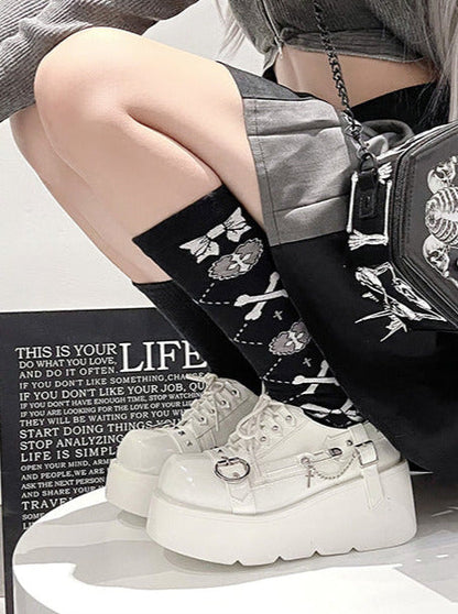 Chaussures à plateforme punk cloutées Lolita
