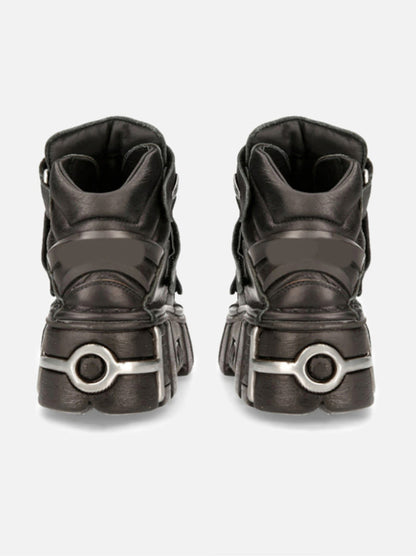 Sole Metal Shoes Style Power Leather Sneaker Punk