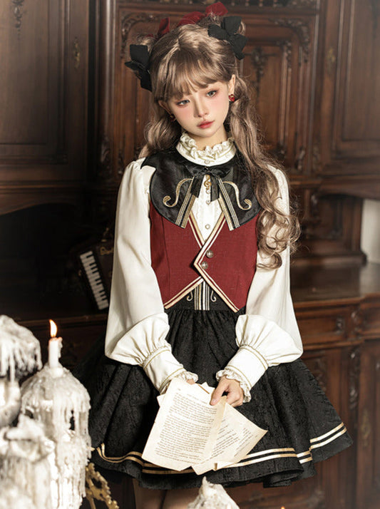 Jacquard Embroidered Classic Conductor Shirt Skirt Setup