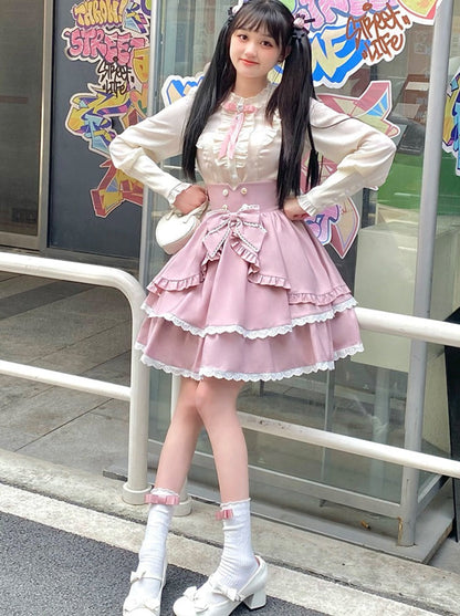 Cotton Sweet Girly Sleeve Shirt