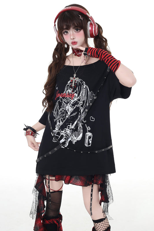 T-Shirt Girl Crazy Rock