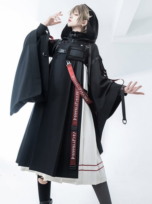 Skirt Inner Jumper Tops Cool + Hooded Cardigan + Waistland