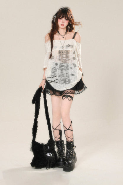 Tops Halter Over Sheer Lace