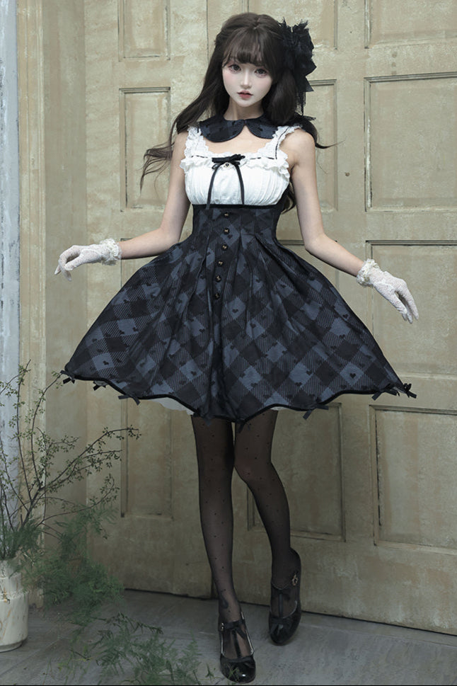 Princess Black Jumperskirt Lolita Top Lady + Cropped Silent