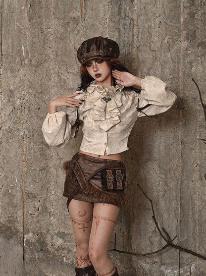 Flower Sleeve Blouse Voluminous