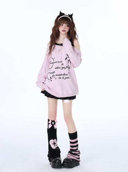 Haut deux pièces à épaules dénudées, style décontracté et cool, effet faux-sucré, pour une fille adorable